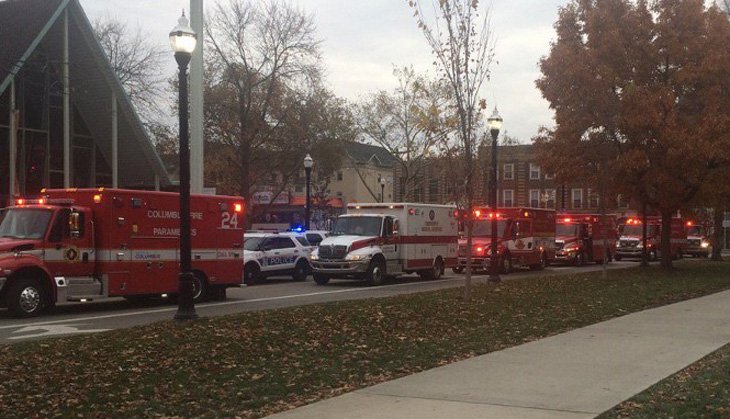 Catch_Live's tweet photo. At least 7 injured in Ohio State University shooting, suspect neutralised after active shooter situation https://t.co/lmdpY4SwJT https://t.co/Xj9Y5LVeFD