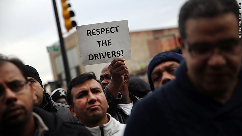 CNN's tweet photo. Uber drivers are planning to protest in cities across the US on Tuesday, calling for a $15 hourly minimum wage https://t.co/7l0UwikIJL https://t.co/iPHYWhvc6x