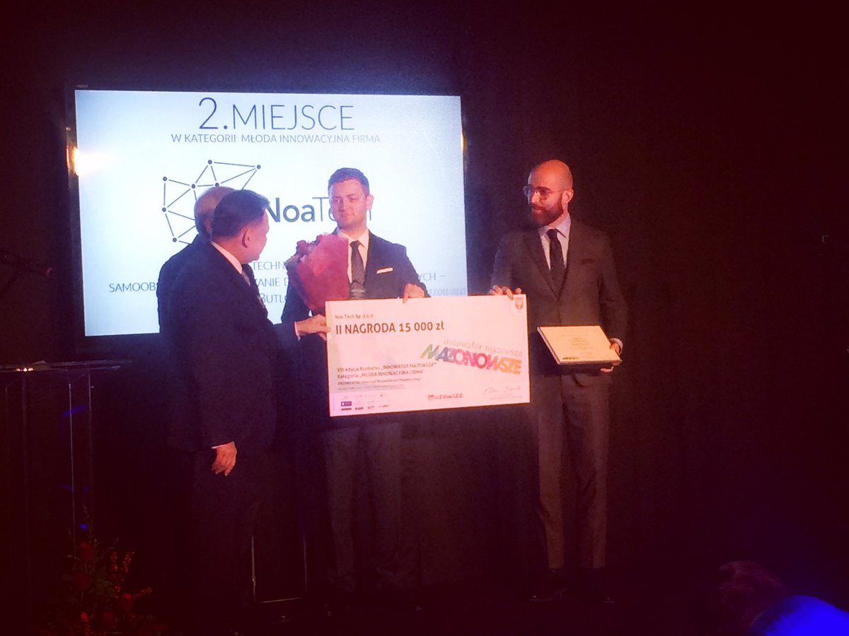 2nd prize in Innowator Mazowsza awards! Happy &amp; proud! #innovation #noatech #serious #busineess