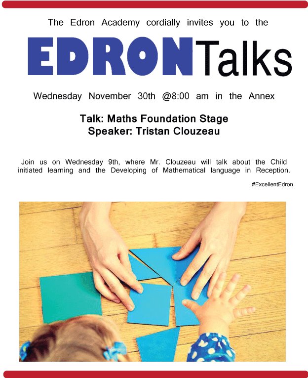 TheEdronAcademy's tweet photo. This Wednesday! #FoundationStage #EdronTalks #ExcellentEdron https://t.co/yJ1oVkRn1m