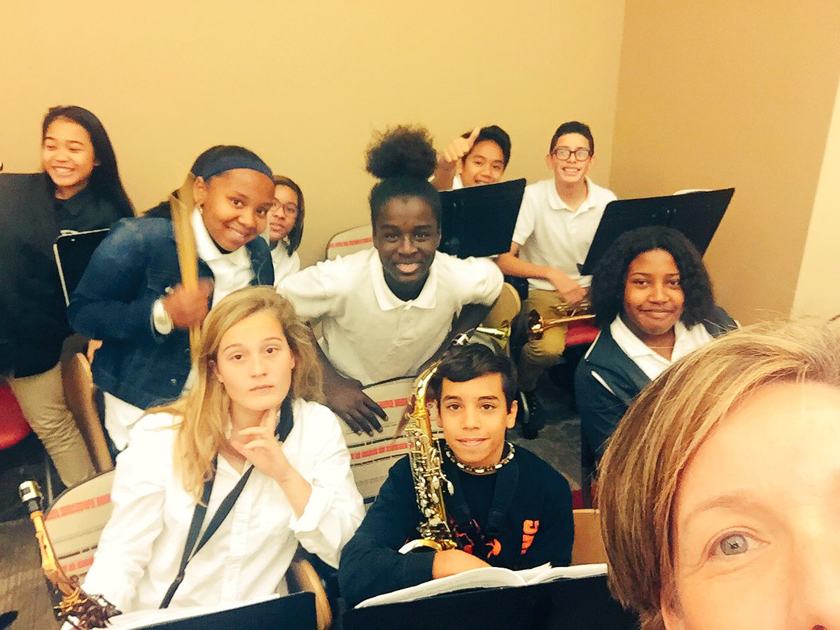 leighjones23's tweet photo. #selfie w/ the Aycock MS band....great music for our counselors during lunch @AMSprincipal #gcslearns @GCSchoolsNC https://t.co/7qYNjCfrR5