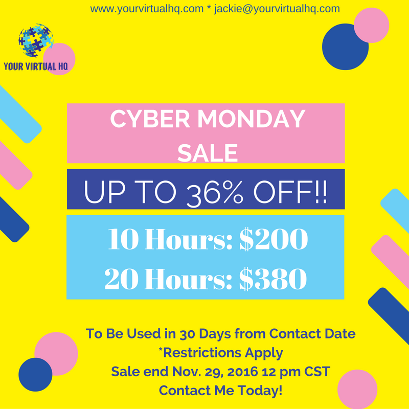YourVirtualHQ's tweet photo. Looking for a #virtualassistant? Take advantage of this deal today to get started! #Entrepreneur #solopreneur #workingmom #busymoms https://t.co/72xnv7cb9r