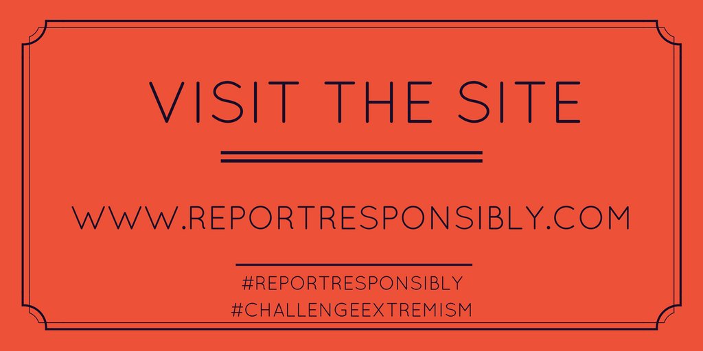ResponsibleNews's tweet photo. Here are 9 guidelines that we believe can help media organizations #ReportResponsibly! #ChallengeExtremism
https://t.co/stGgcF1B8T https://t.co/YDNbszBAih