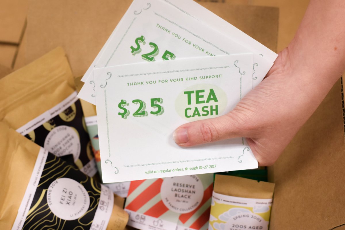 VerdantTeaMPLS's tweet photo. #TeaDeal: We're sending out holiday Tea Cash with online orders all #CyberMonday long! $60+ gets a $10 voucher / $100+ gets a $25 voucher https://t.co/ItLFSms806