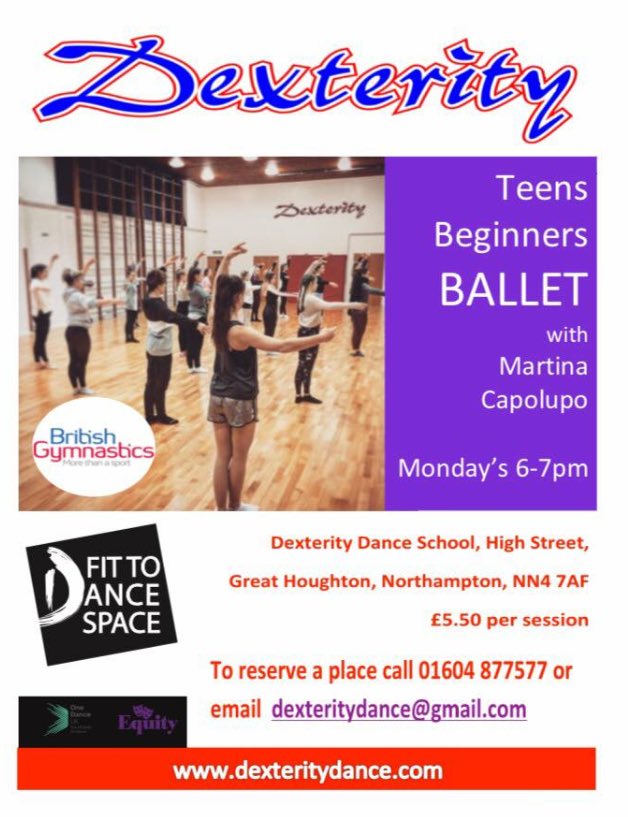 dexteritydance's tweet photo. #teen #ballet @dexteritydance @Nsport @NorthamptonSSP #dance #classes https://t.co/hmJCenA4xR