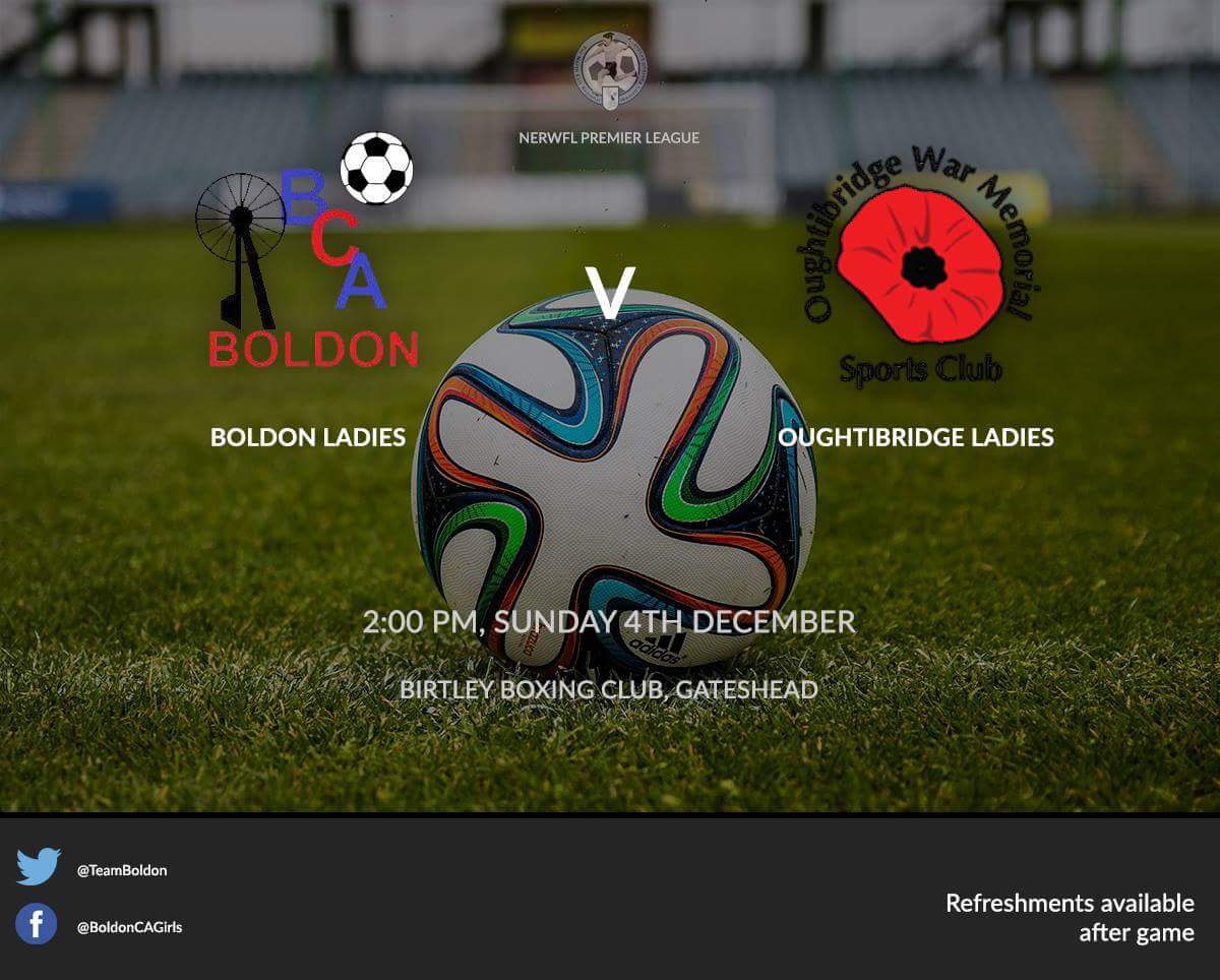 TeamBoldon's tweet photo. This sunday we play at home in the @NERWFL Prem after a weeks break #TeamBoldon #boldongirlsfc https://t.co/vAYY14e903