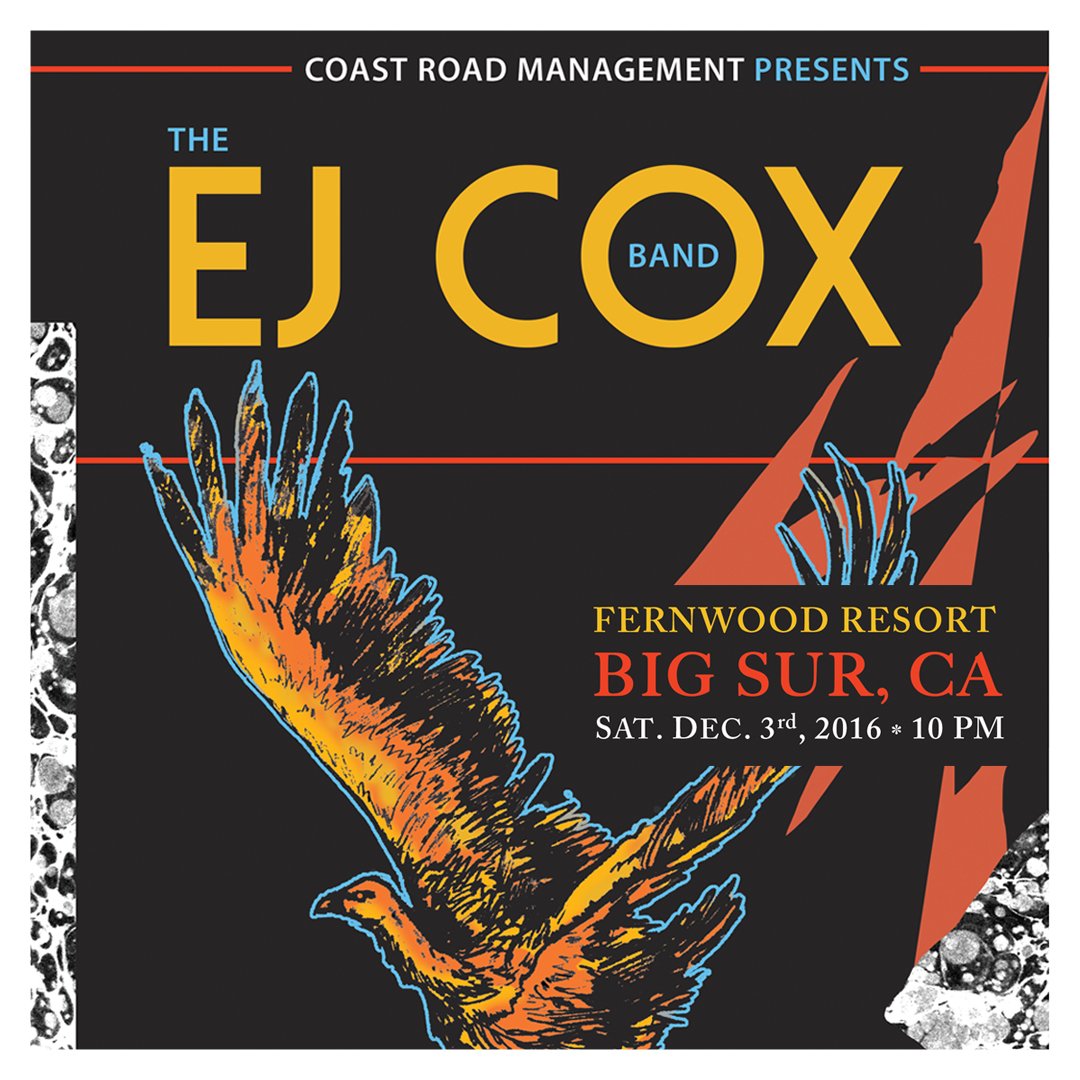 EJCoxMusic's tweet photo. Big Sur! I'm coming to you this weekend! Come along and see me. Fernwood Resort. https://t.co/YzQtBCIQEJ
