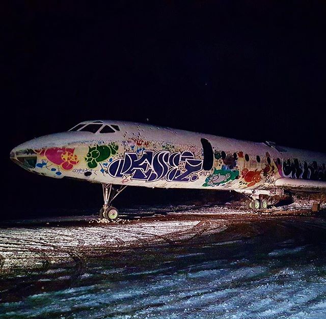 GoGeocaching's tweet image. Abandoned, graffiti-ed Cold War-era plane is popular w/locals &amp;amp; tourists of #Latvia (unless you #nightcache) instagram.com/p/BNW-9rkAsuW/…