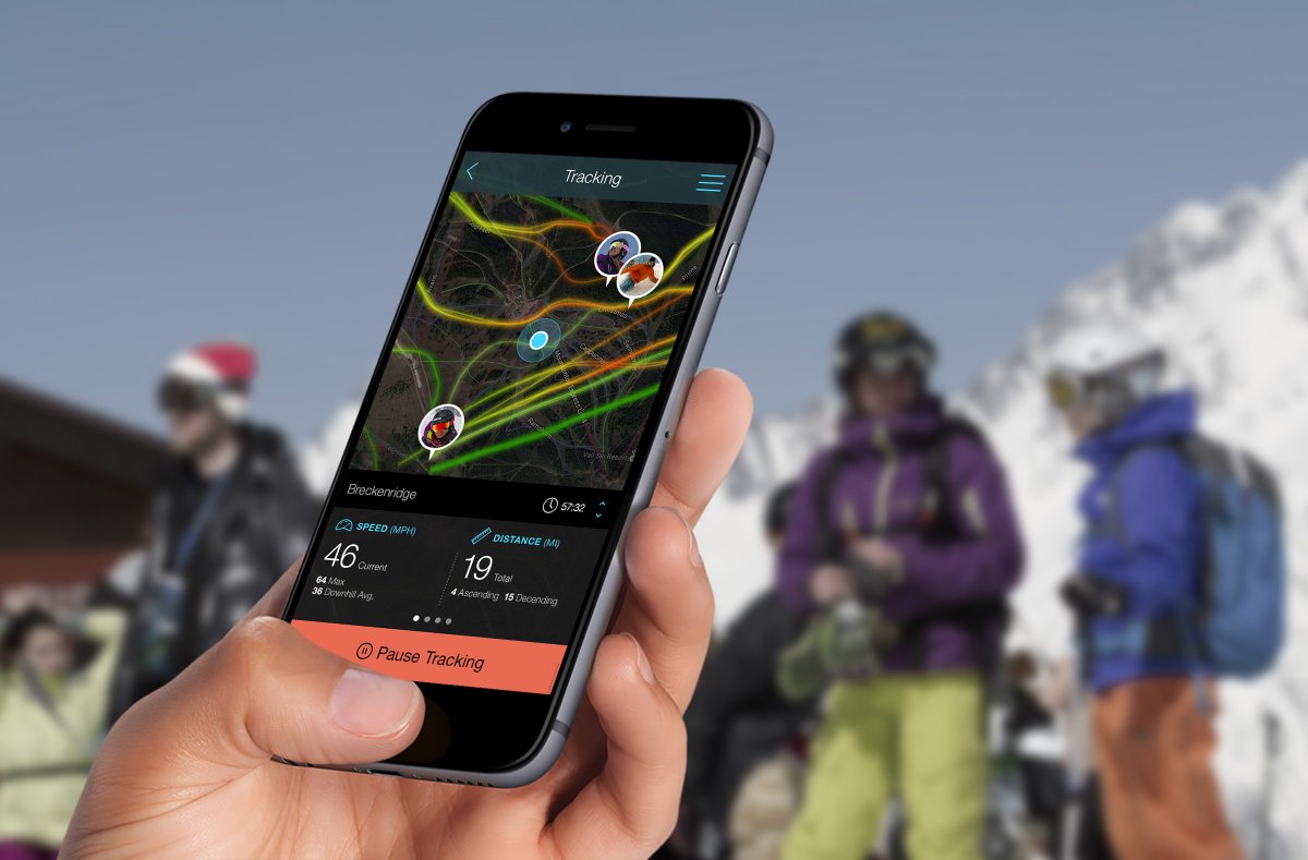SNOCRU's tweet photo. Track your ski day with SNOCRU!  Don't get left behind, find your Cru in real-time! #TrackYourAdventure #SNOCRUApp https://t.co/0i1iiBo46l