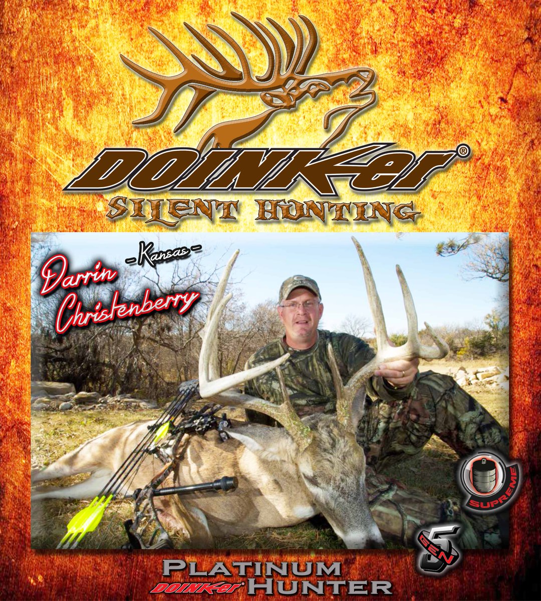DoinkerStabs's tweet photo. Congratulations to "The Nicest Guy in Archery", AKA Darrin Christenberry on his awesome Kansas Whitetail Buck Harvest!#DoinkerArchery https://t.co/3ZHcsRkYlN
