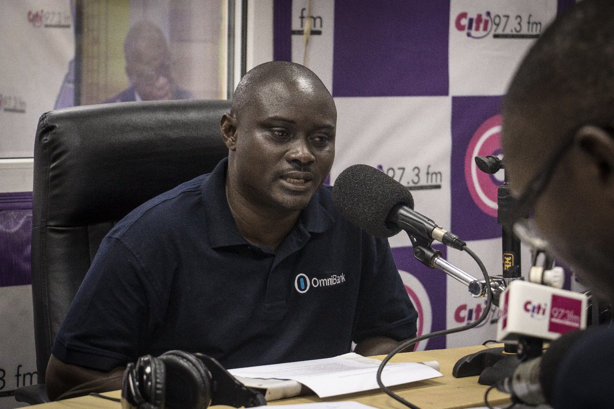 OmniBSICGh's tweet photo. We were on Citi Breakfast Show #CitiCBS with @benkoku  to talk about our rebranding, products and services.

#TheBankForAll
#theOexperience https://t.co/cIZHD79myh