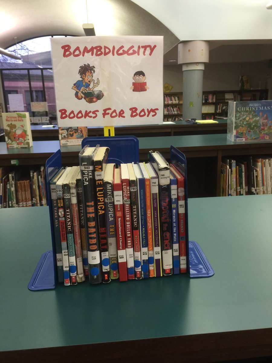 edisonflashes's tweet photo. Creating a place where boys can find "bombdiggity" books. #schk12 #boooktopia #boyreaders https://t.co/LrlGlISRt1