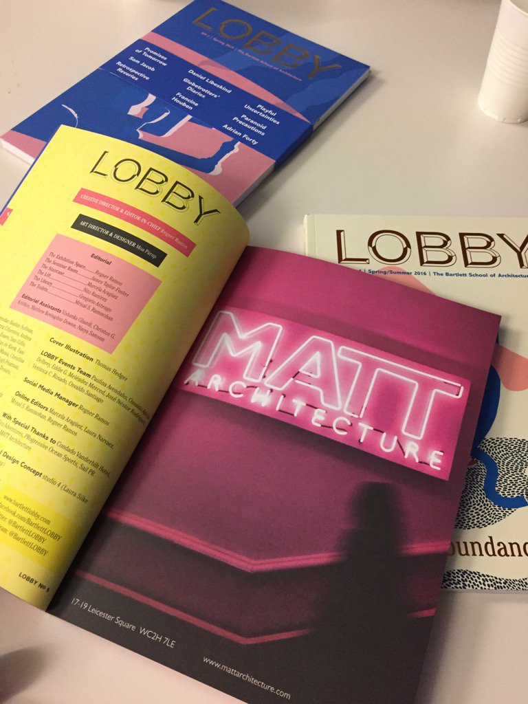 studio_clic's tweet photo. @MATT_architect in #lobby_magazine #bartlettLOBBY https://t.co/eFq47pa9Tn