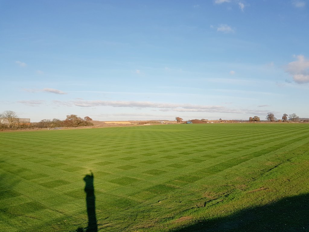 Talbot_Ed's tweet photo. Brooklands community sports pitches are coming along great. #miltonkeynes #grassroots #doublecut #frx150 #TalbotSportsTurf https://t.co/kbNcz5xM0h