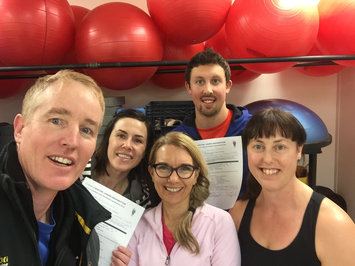 GreggCampbell5's tweet photo. New #AFLCA Group Fit grads from @bffl_medhat. Great Course @MHCollege. Leader Krista from @BB_Yoga @MedicineHatYMCA https://t.co/uiHRUkmToG
