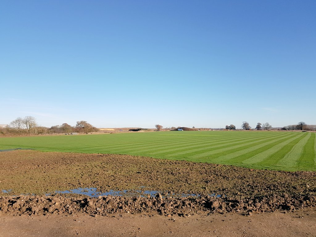 Talbot_Ed's tweet photo. Brooklands community sports pitches are coming along great. #miltonkeynes #grassroots #doublecut #frx150 #TalbotSportsTurf https://t.co/kbNcz5xM0h