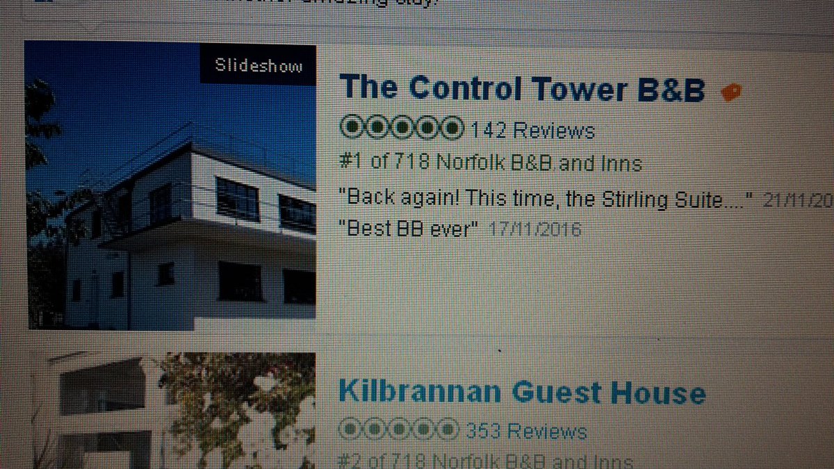 OMG! We are #Number1 #BedandBreakfast in #Norfolk 
On Trip Advisor :)