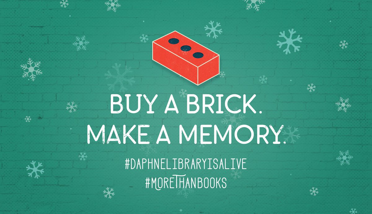 DaphneLibrary's tweet photo. Know someone who loves the library? Buy a brick in their name! #HolidayGift #BuildThePorch #MoreThanBooks https://t.co/2ESryI9B7k https://t.co/2bZeitInRn