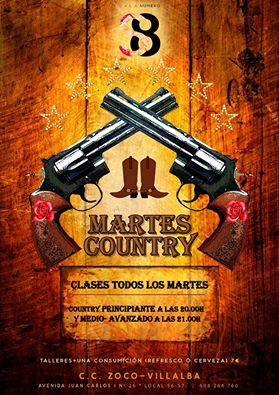 SalaNumero8's tweet photo. ¿Todavía no te has enterado que todos los martes en Sala Número 8 son #MartesCountry?. Disfruta del taller con consumición  7€.  ☝🙌🌵 https://t.co/nIipwldtMR