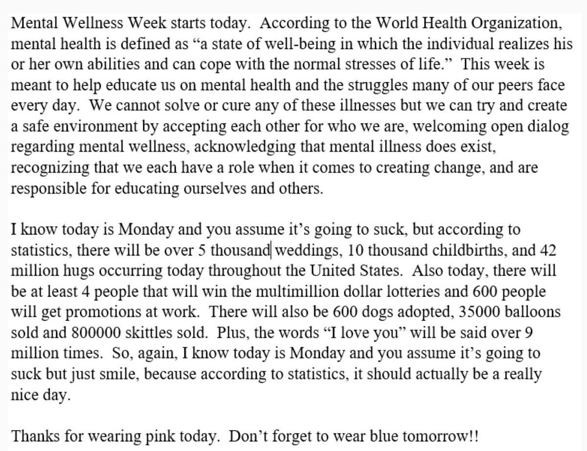 Leadership_CHS's tweet photo. Information on Mental Wellness Week at @KellerCentralHS #MWW2016 https://t.co/Rrj6Q58gPm