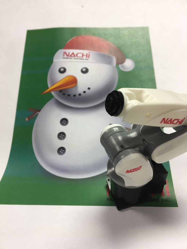 NachiRobotics's tweet photo. #MiniNachiRobot is getting in the #holiday spirit at #NRSHQ. #Nachi #NachiRoboticSystems #NRS #Whereintheworld https://t.co/fVhsn22DPu