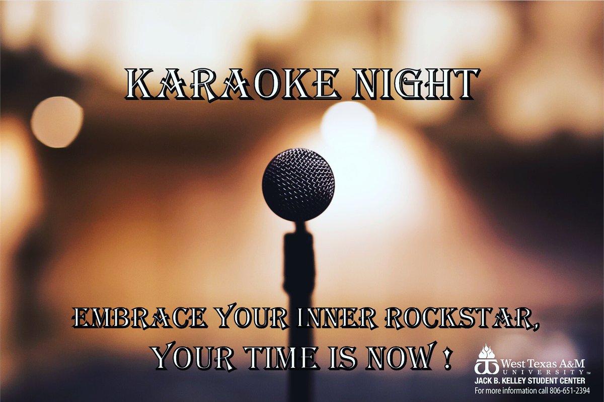 WTAMUJBK's tweet photo. Come sing with us this Thursday in the JBK from 9pm to Midnight!! https://t.co/HlNCZzrljC