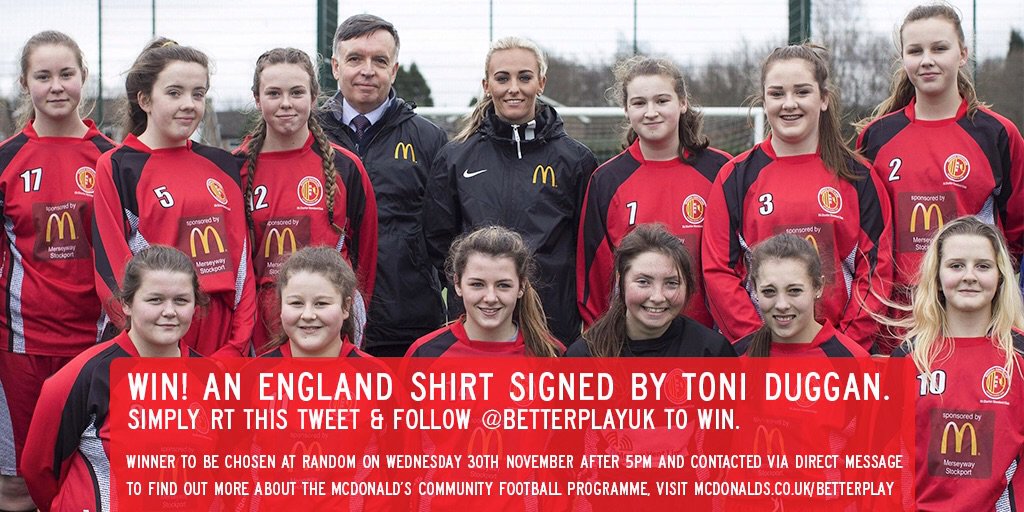 FunFootballUK's tweet photo. RT &amp; Follow this tweet for your chance to win an England shirt signed by Toni Duggan! #ENGvsHOL https://t.co/mlcpgsDbej