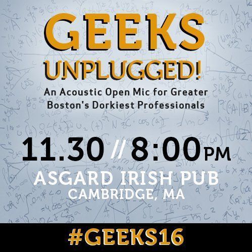 BostonTweetUp's tweet photo. WEDNESDAY: 8PM #geeks16 hosted by @GeeksUnplugged @AsgardCambridge @teamlewisglobal https://t.co/JbXaHRVfLh #Networking https://t.co/4NBDSZxbDM