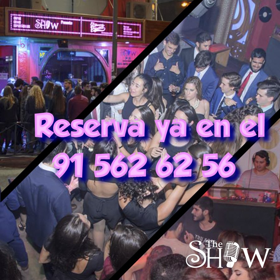 TheShowMadrid's tweet photo. Reserva ya y vive la despedida más loca
#thesowmustgoon #despedidasdesoltero https://t.co/3StQHWdomq