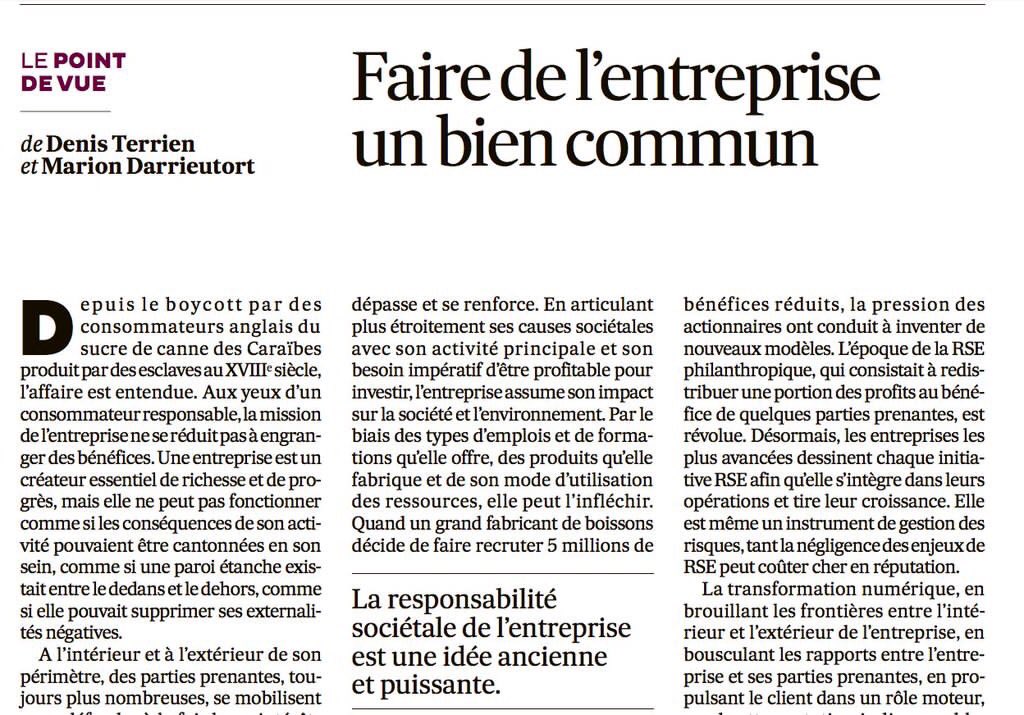 Darrieu's tweet image. Notre think thank @EntProgres milite pour faire de l'entreprise un #Biencommun. Oui, l'entreprise peut être un acteur du Progrès sociétal !!