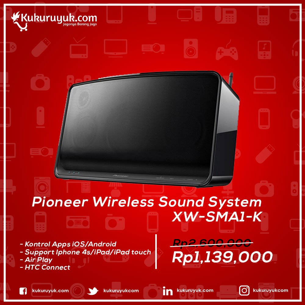 KukuruyukCom's tweet photo. Nikmati promo turun harga dari https://t.co/PdoXJ3RO0f untuk produk Pioneer Wireless! Cek di sini! >> https://t.co/Ux2PIh9wbX #PromoJago https://t.co/VHUBWYEIYU