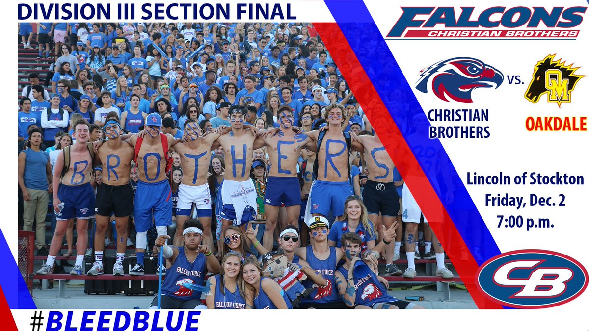 DIII Title game Friday 1st in Football since 1986 forCB.  This is a chance for a 5th #BlueBanner for CB this season. #bleedblue <a href="/SacBee_JoeD/">Joe Davidson</a>