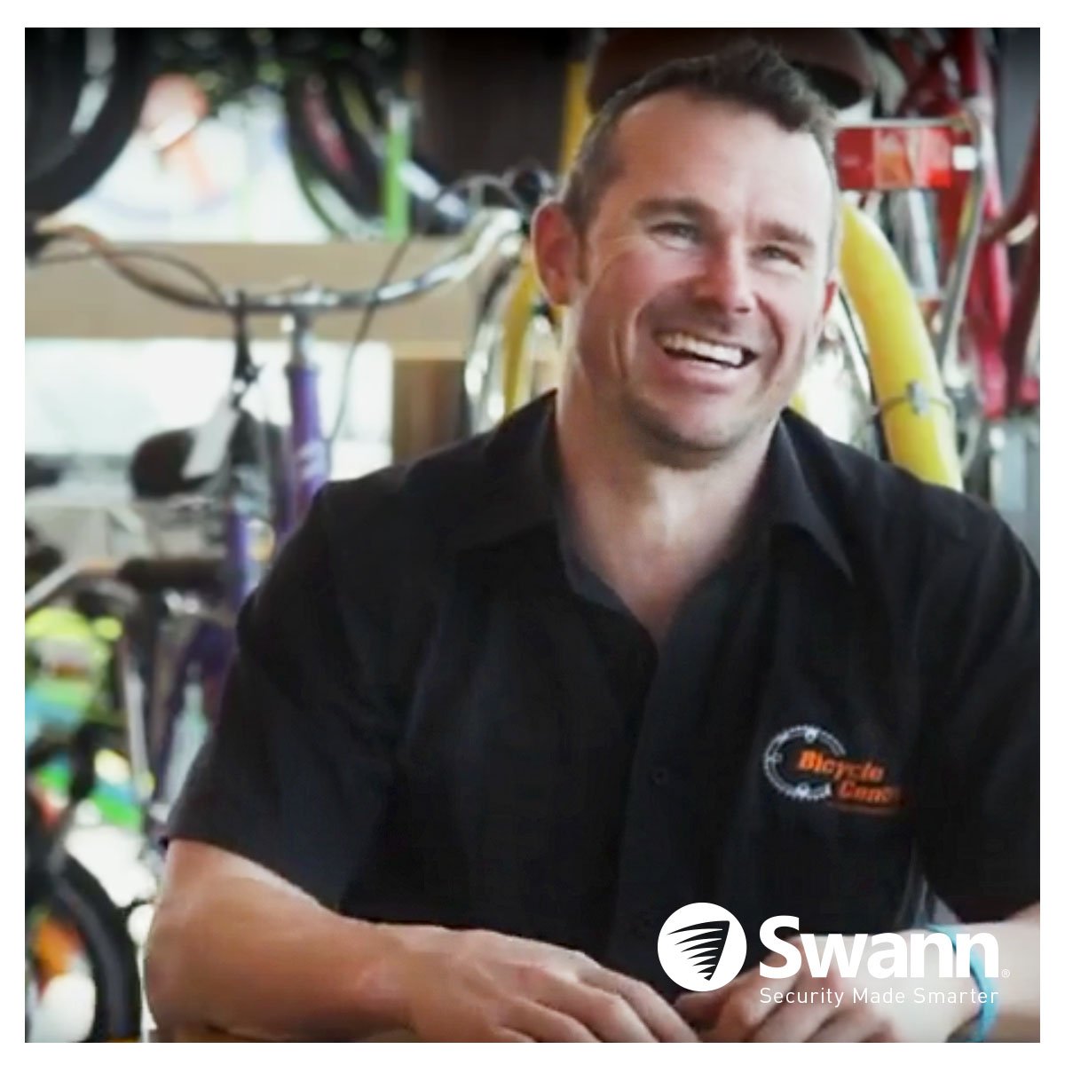 swannsecurity's tweet photo. From business to home, Australian Bike Shop owner &amp; father knows he can sleep easy at night with #Swann https://t.co/wiykJZV37S https://t.co/AHyctnoVmT