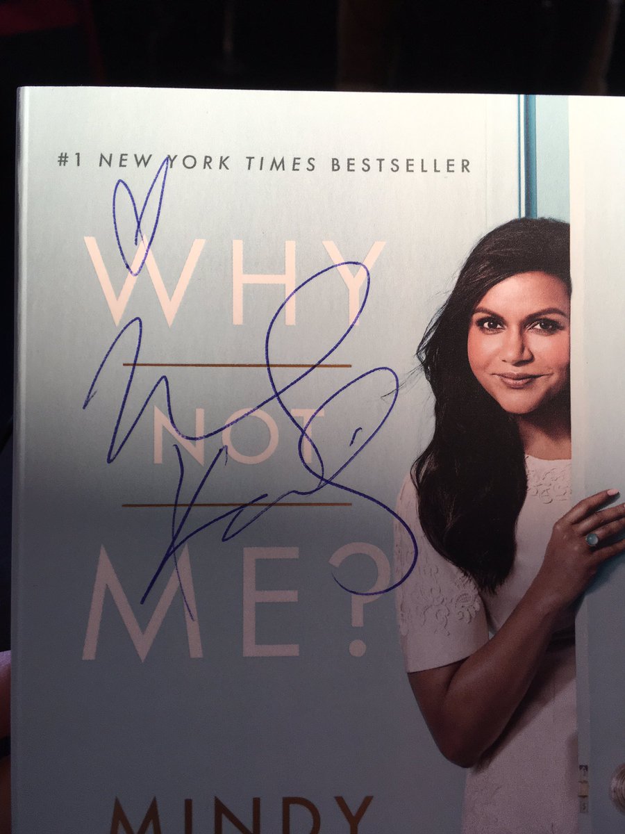Just bought <a href="/mindykaling/">Mindy Kaling</a> 's signed book at Logan. What a nice surprise!