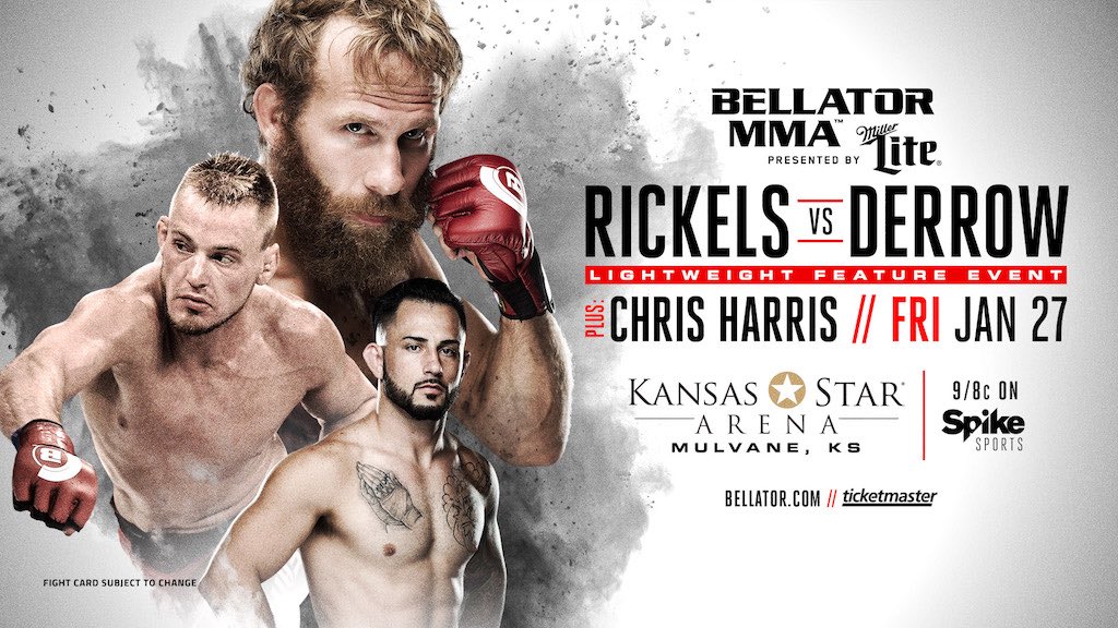 BellatorMMA's tweet photo. We are back in Kansas! 
Featuring @TheCaveman316 vs @DaddyLongLegs55!

Peep 👀the link for more info: 
https://t.co/wgNtmhX5MB
#Bellator171 https://t.co/WlUB9XMEkv