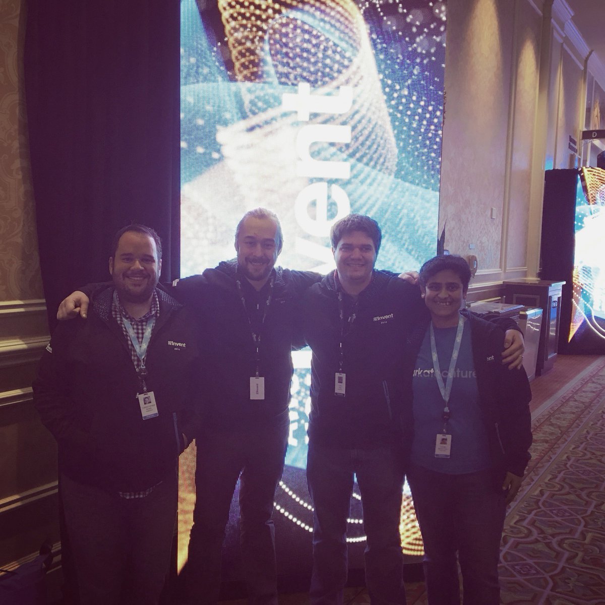 Arkatechture's tweet photo. A handful of Arkabots are in Las Vegas for #AWS #reInvent this week! If you see us, come say hello! https://t.co/jH9HiKhjcF