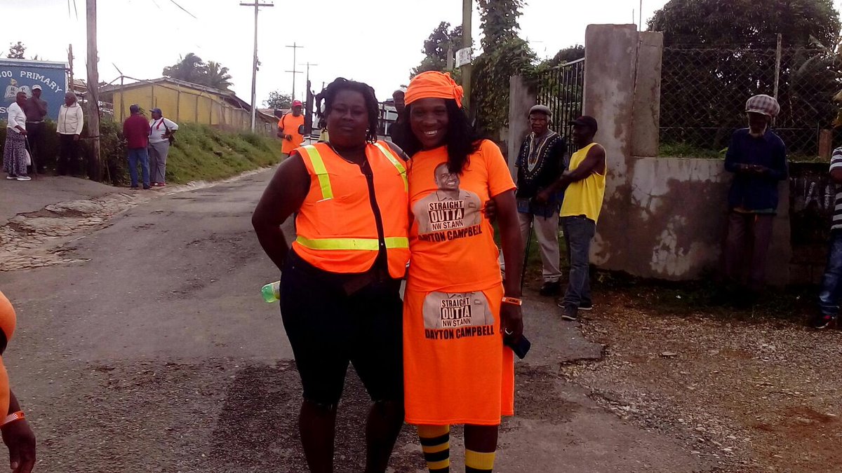 kamiburley123's tweet photo. PNP supporter embraces EOJ worker @ecjamaica #JNNPolitics
 #yourElectionstation
@JANewsNetwork #LocalGovtElection2016 #JNN #JNNPolitics https://t.co/ndxLqxMALx