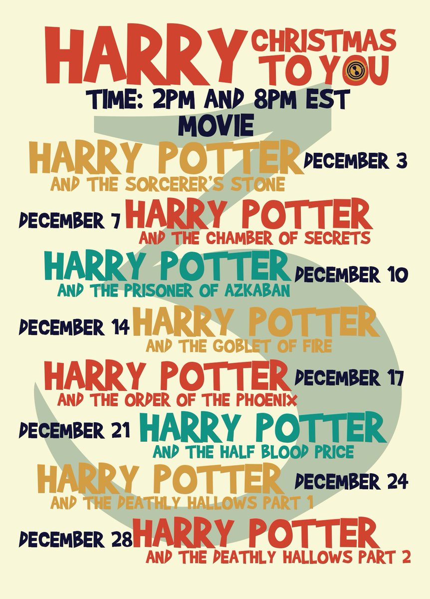 HarryXmasToYou's tweet image. Here are the movie watch dates; put them on your calendar!
NOTE: There are two movie watch times this year.