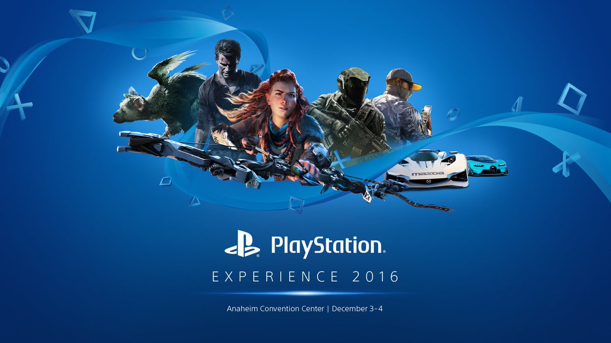PlayStation's tweet photo. Here's everything you need to know about PlayStation Experience 2016 this weekend: https://t.co/GCCGlGimNC https://t.co/SKB7epIROI