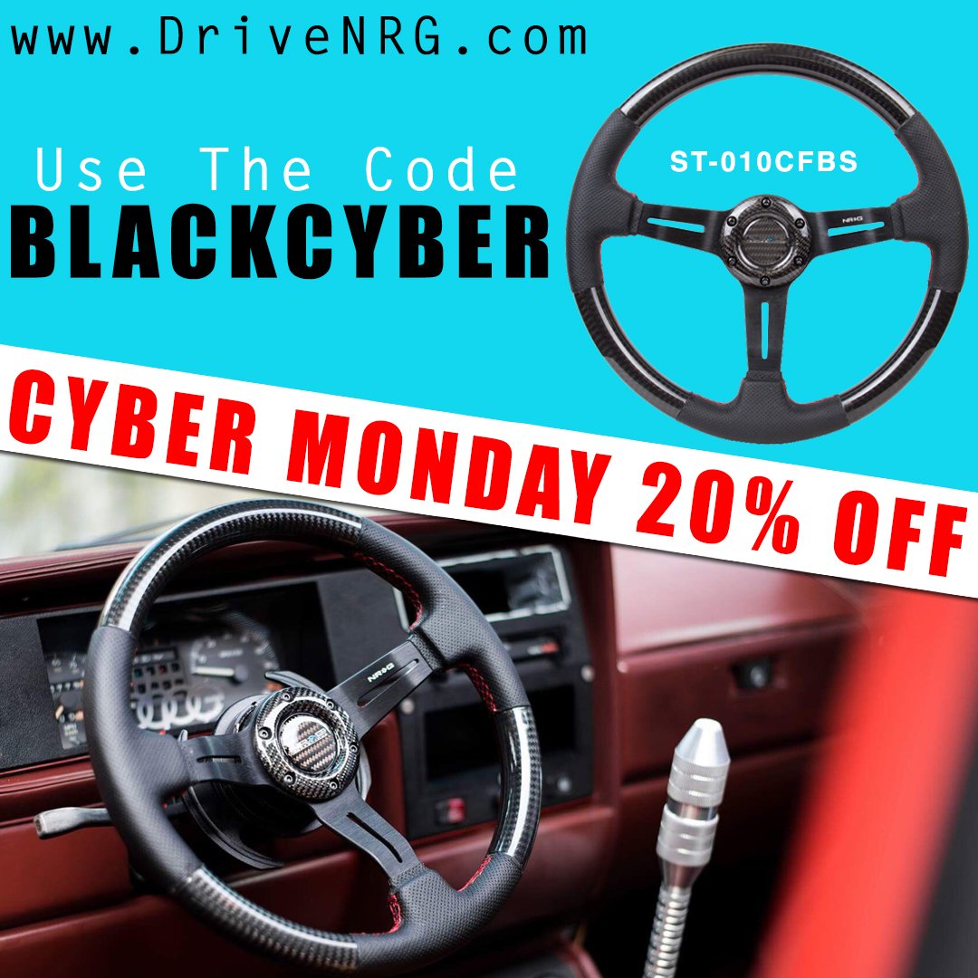DriveNRG's tweet image. #CyberMonday Last chance to save 20% OFF NRG Innovations products. Only at DriveNRG.com!