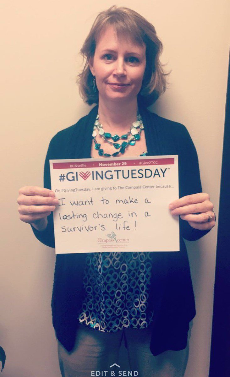 Michelle will give to The Compass Center TOMORROW on #GivingTuesday because... making a lasting change matters.
#UNselfie #breakthecycle