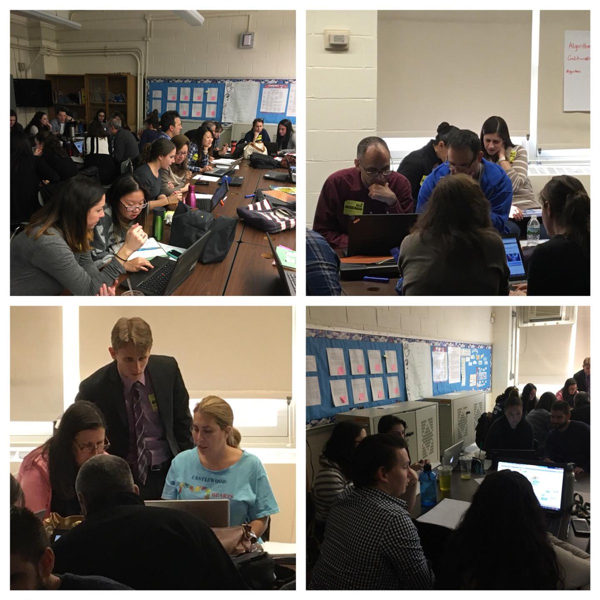D26Team's tweet photo. Some pics of the #collaborativeteachers at session two of our #CS4All collaborative supported by @QNTandL and @NYCSchools  #D26PL  #STEM https://t.co/kGTjF9USyh