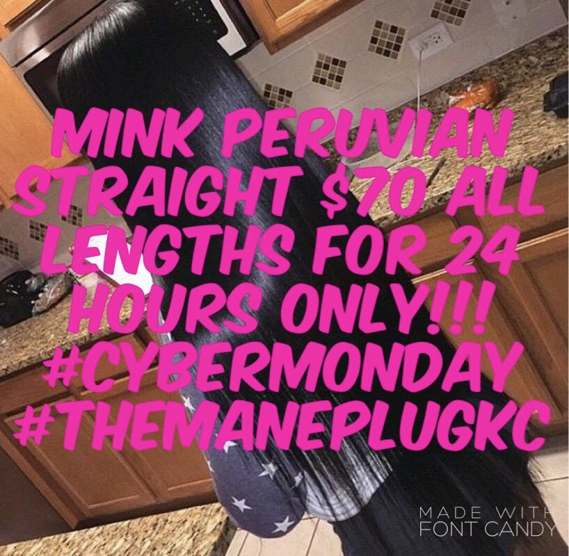 _kiaera's tweet photo. $70 A BUNDLE FOR ANY LENGTH 😳😳😳 SHOP THE MANE PLUG FOR OUR #MINKMONDAY SALE NOW @TheManePlugKC #TheManePlugKC #MinkPeruvian #StraightHair https://t.co/0s9tuPE6YB