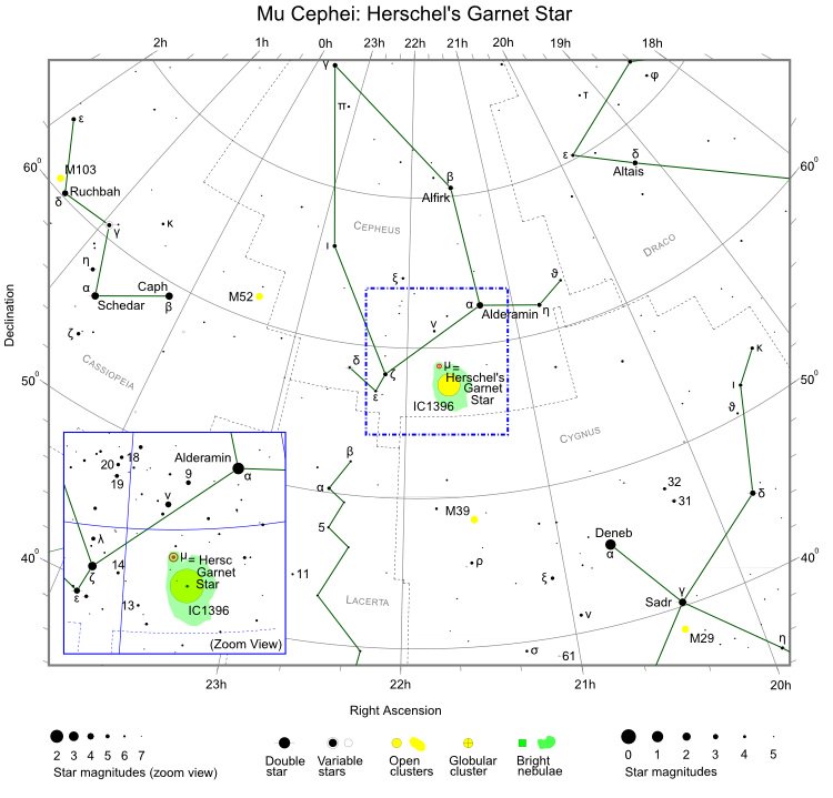 freestarcharts's tweet photo. Mu #Cephei - Herschel's #Garnet Star is one of the reddest know stars. But what do you think? --> https://t.co/7oSSFSfmXA @freestarcharts https://t.co/qDbezFBbXD