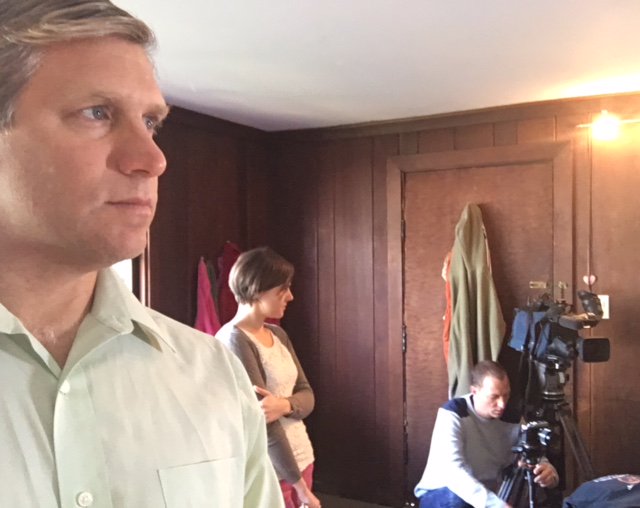 zoltan_istvan's tweet image. I was on the set today filming a piece on #transhumanism with Belgian National TV.  #future #LifeExtention