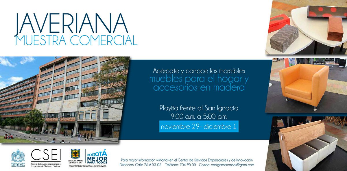 CSEI_MYM's tweet photo. Asista a nuestra exhibición comercial en @UniJaveriana "El #Hogar de tus sueños y siéntase como en su #Casa #CSEInnova https://t.co/ICcwv9xXrr