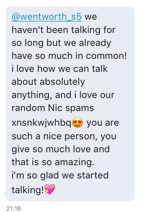 WWPositivity's tweet image. @wentworth_s5 🌹