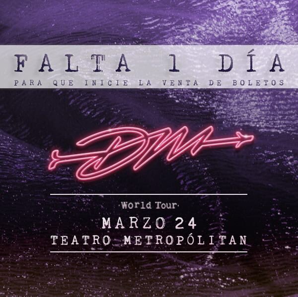 DulceMaria's tweet photo. Falta un día para que empiece la venta para mi primer Metropolitan!! ❤️😱😱😱😳😊🙌🏼🏹🎤 https://t.co/QdAlNAnIr8