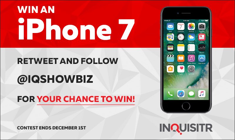 IQShowbiz's tweet photo. MEGA #GIVEAWAY #Win An iPhone 7. All You Have To Do Is #Retweet And #Follow #Competition 😀 📱 💯 https://t.co/2t0R5Mbvty
