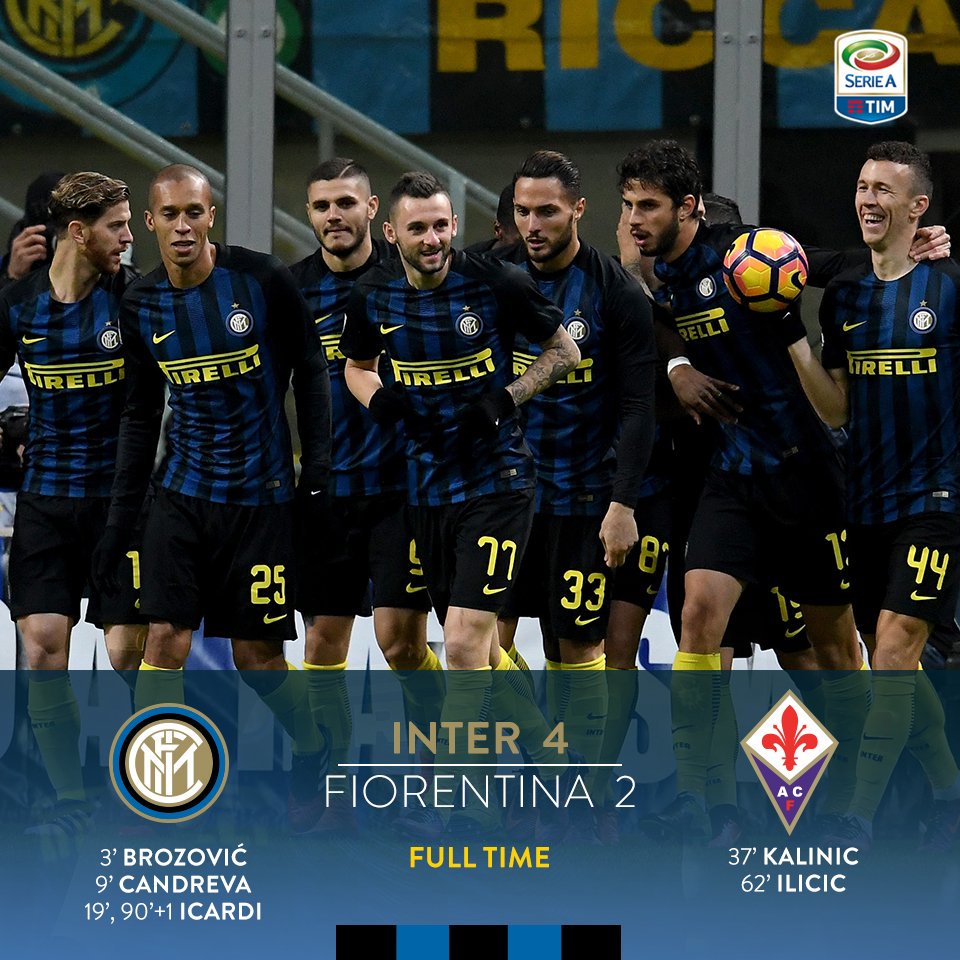 LMatthaeus10's tweet photo. Full time: @Inter 4:2 @acffiorentina! Great win &amp; a big 3 points for #Inter 👏#InterFiorentina #ForzaInter https://t.co/iyi4PKicZZ